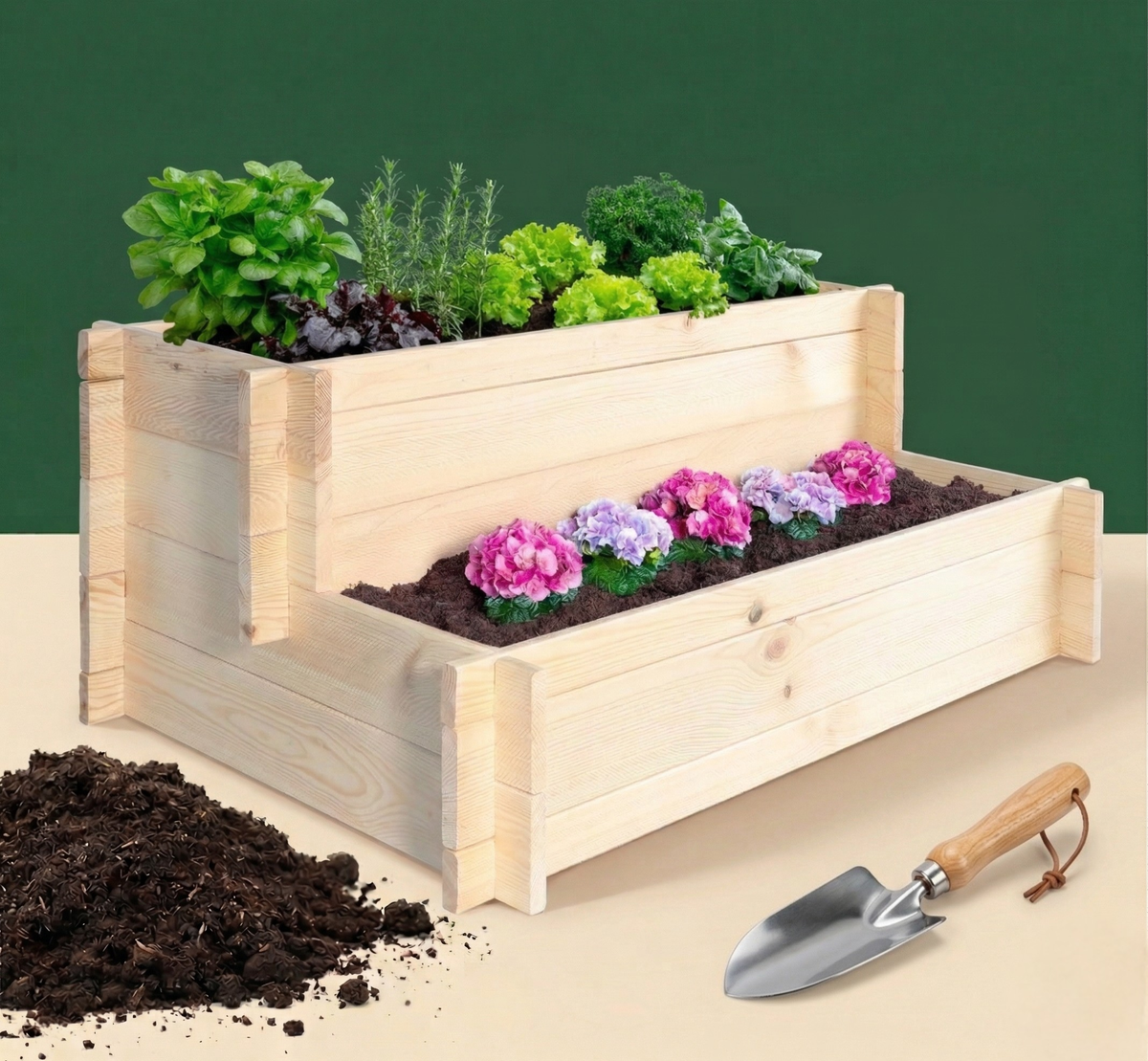 Beetumrandung & Beeteinfassung aus Holz