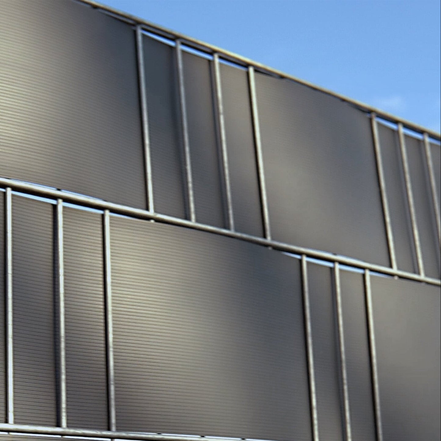 Sichtschutzstreifen Hart-PVC Doppelstabmatte 2525 × 190 mm