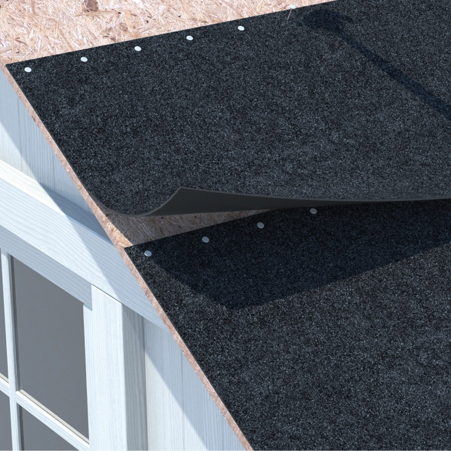 Bitumen-Dachpappe R333 mit Nägeln 3,3–10 m²