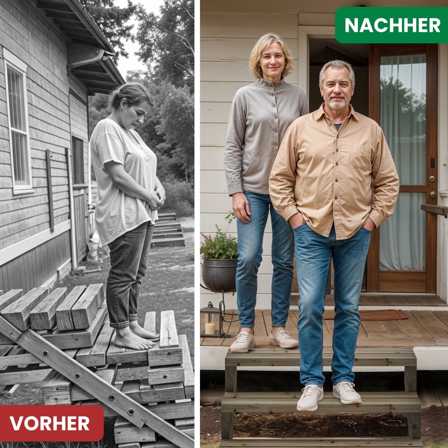 Terrassentreppe Kiefer KDI Komplettset