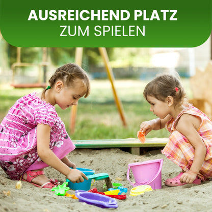 Sandkasten Nicki Kiefer natur 147 × 147 cm mit Sitzbrettern