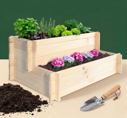 Stufenbeet Kiefer natur als Pflanztreppe (2 oder 3 Stufen)