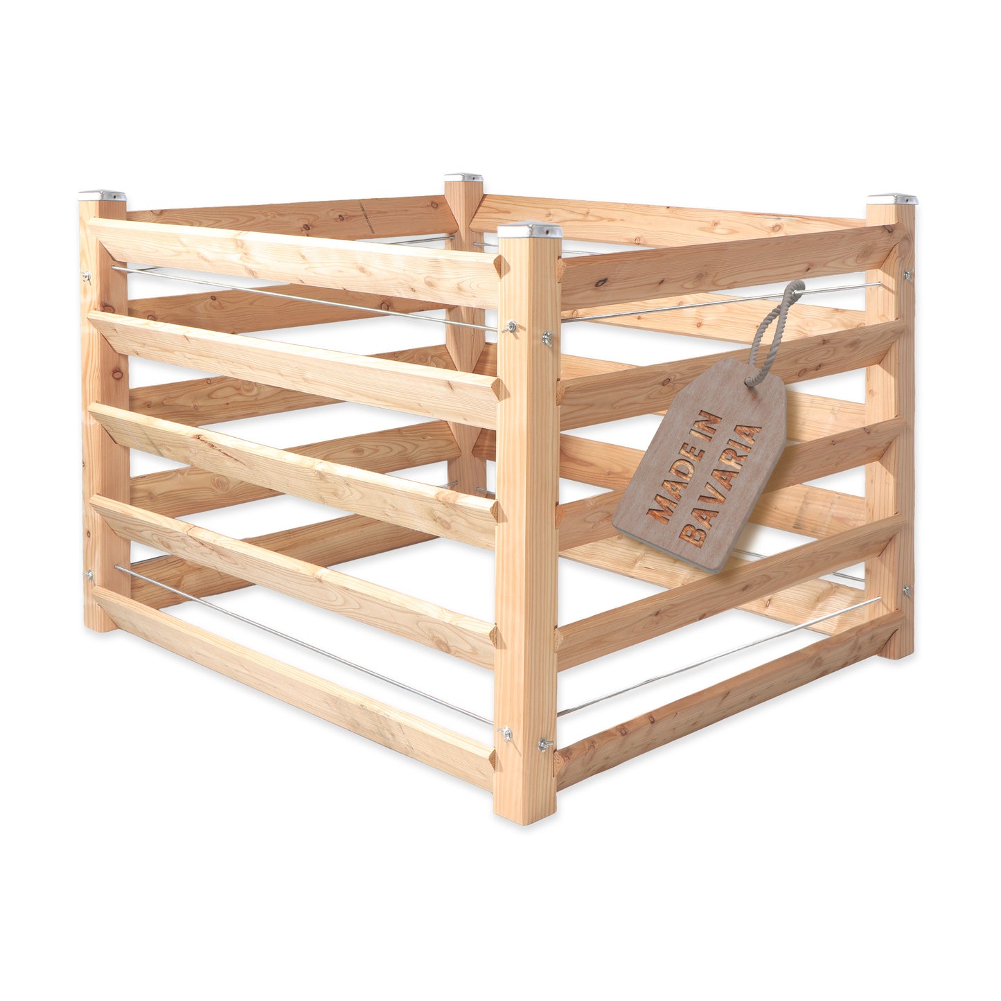 Komposter Single Lärche Stecksystem 80 oder 100 cm Höhe