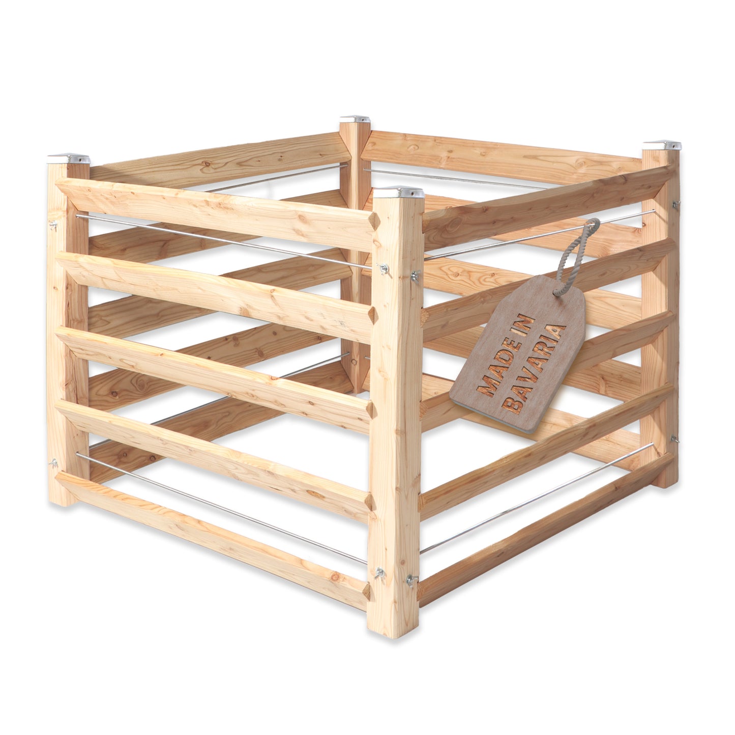 Komposter Single Lärche Stecksystem 80 oder 100 cm Höhe