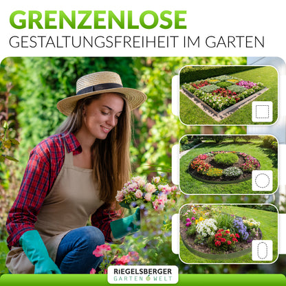 Rasenkante Metall verzinkt 500 × 18 cm (5er Set)