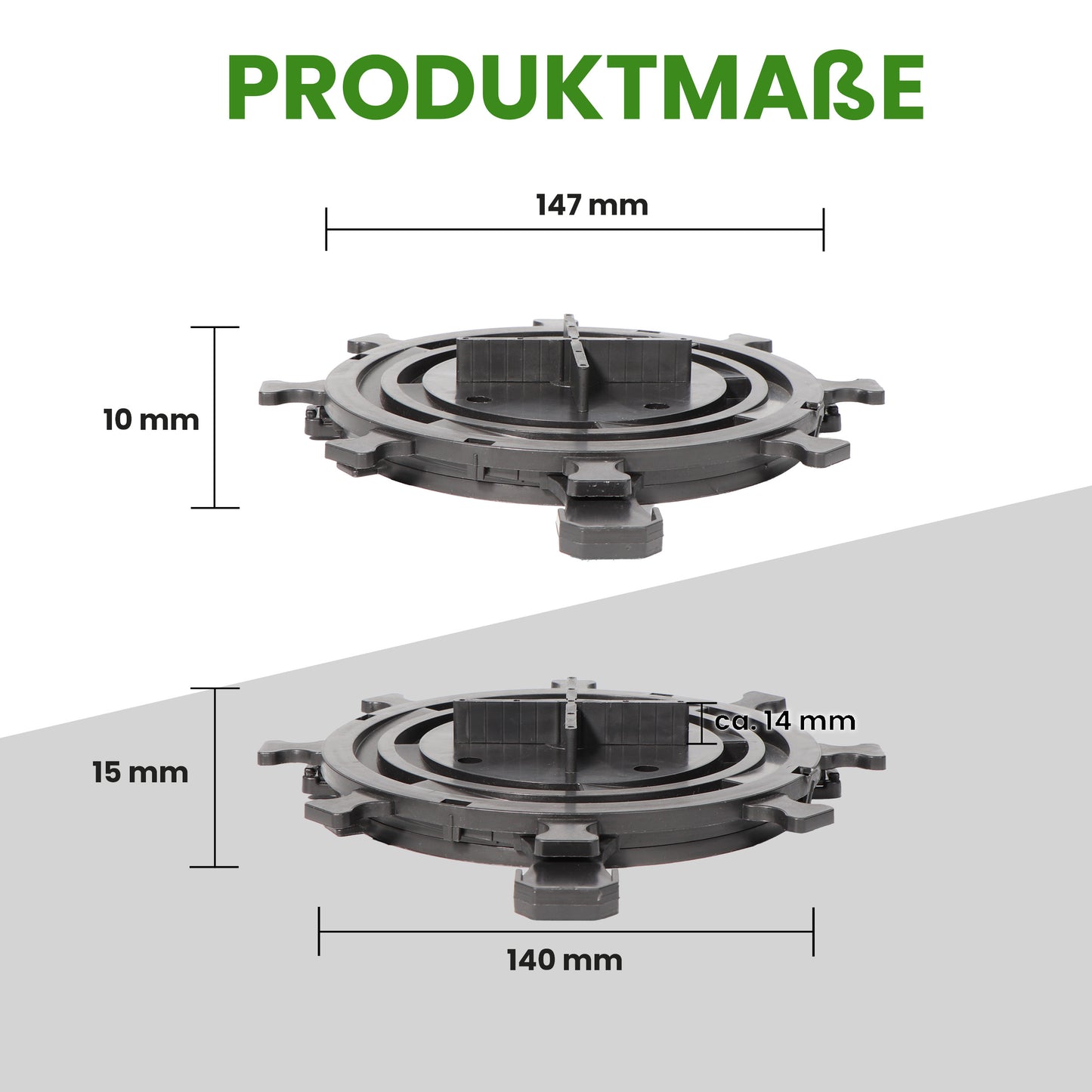 Plattenlager PRO 10–202 mm höhenverstellbar (1 Karton)