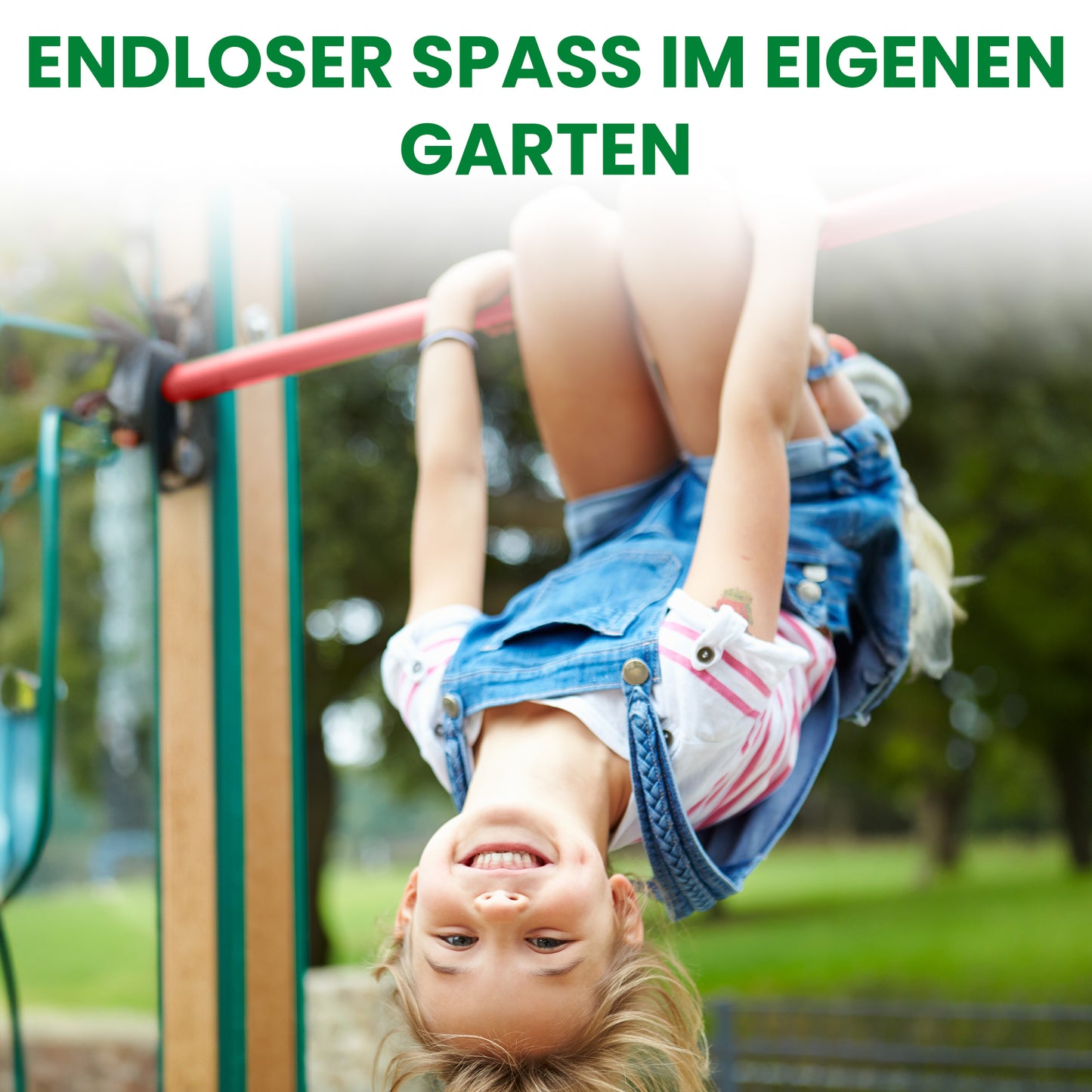 Turnreck Einzel Kiefer Rundholz mit roter Stange