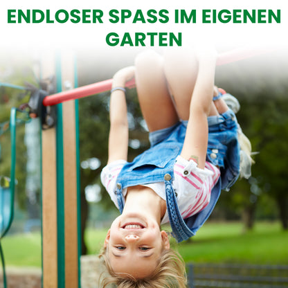 Turnreck Einzel Kiefer Rundholz mit roter Stange