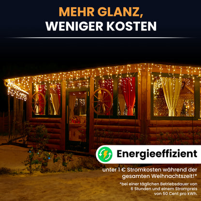 Gartenpirat LED-Eisregen-Lichterkette LED Weihnachtsbeleuchtung IP44