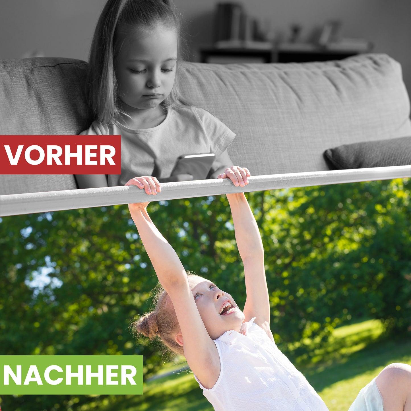 Turnreck Doppel Kiefer mit H-Anker und Edelstahl-Stangen