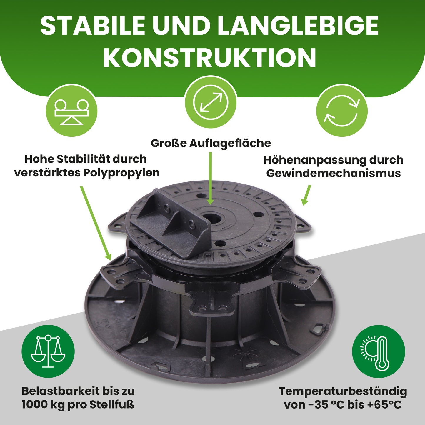 Balkenlager PRO höhenverstellbar (1 Karton)