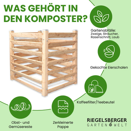 Komposter Single Lärche Stecksystem 80 oder 100 cm Höhe