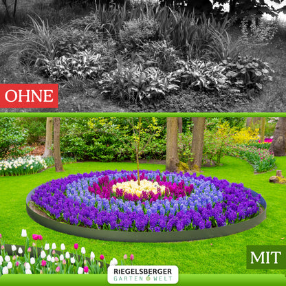 Rasenkante Metall verzinkt 500 × 18 cm (5er Set)