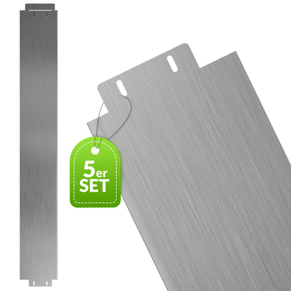 Rasenkante Metall verzinkt 500 × 18 cm (5er Set)