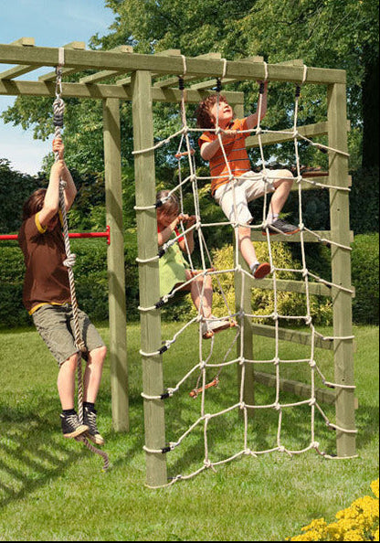 Klettergerüst Sabine 240 × 120 × 219 cm mit Netz und Reck
