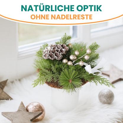 Adventsgesteck im Glas Ø 24 cm – fertig dekoriert
