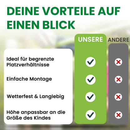 Turnreck Einzel Kiefer Rundholz mit roter Stange