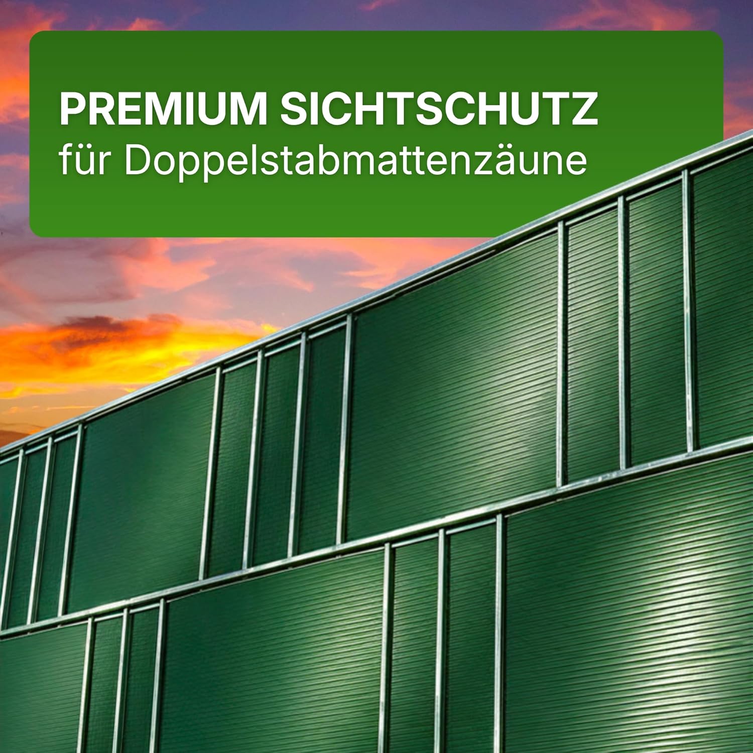 PP Sichtschutzstreifen Doppelstabmatte