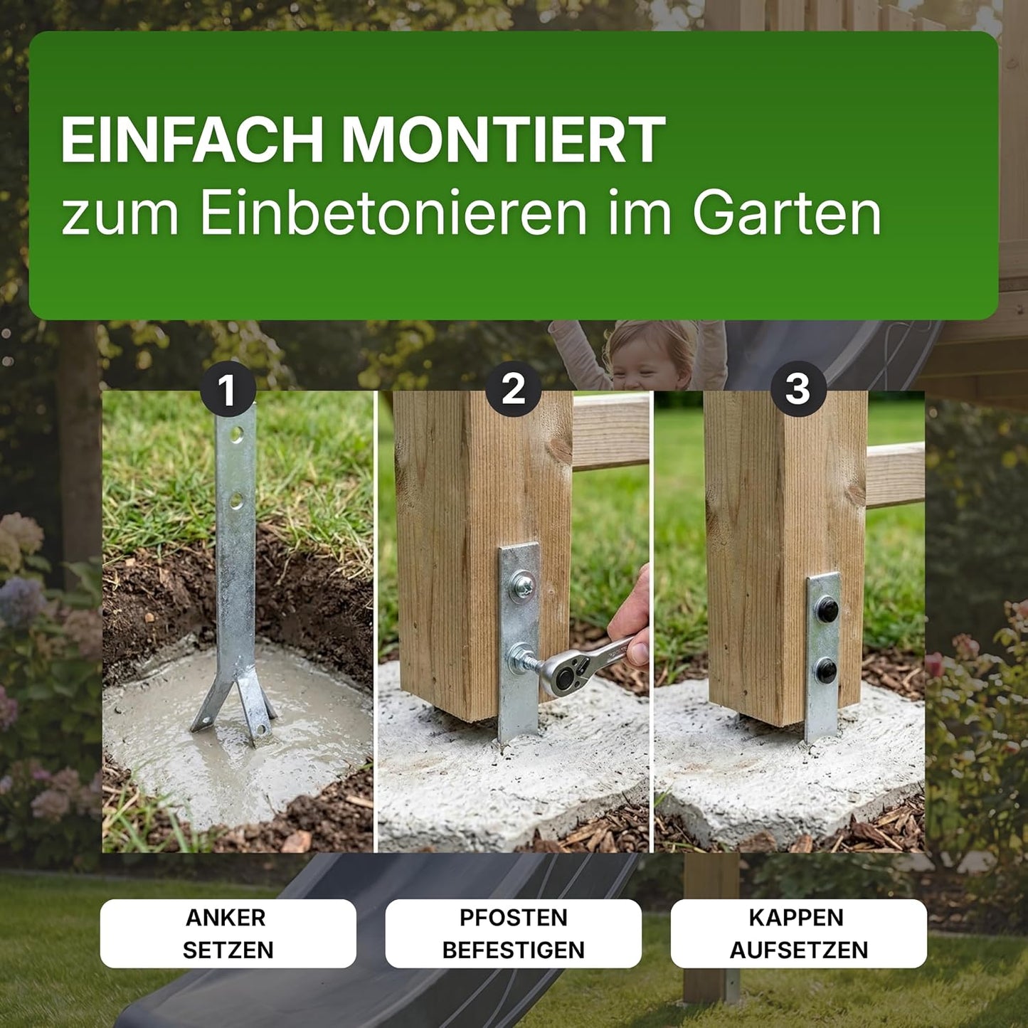 Bodenanker 40 cm feuerverzinkt – Detail