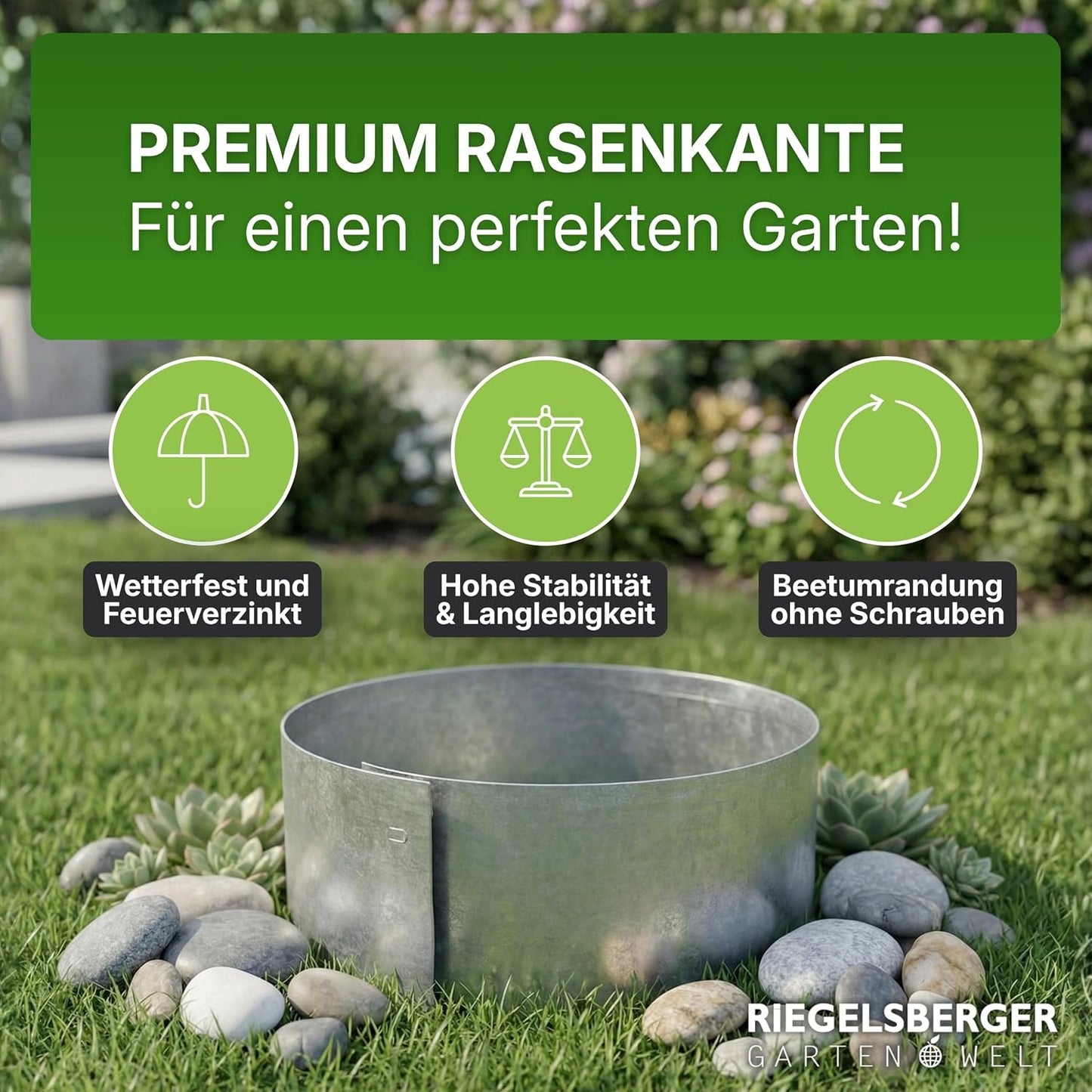 Rasenkante Ring feuerverzinkt