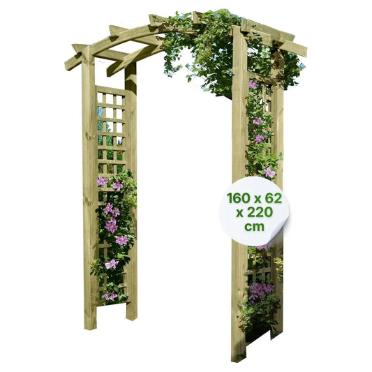 Torbogen Pergola 160x62x220 cm mit Rankgitter