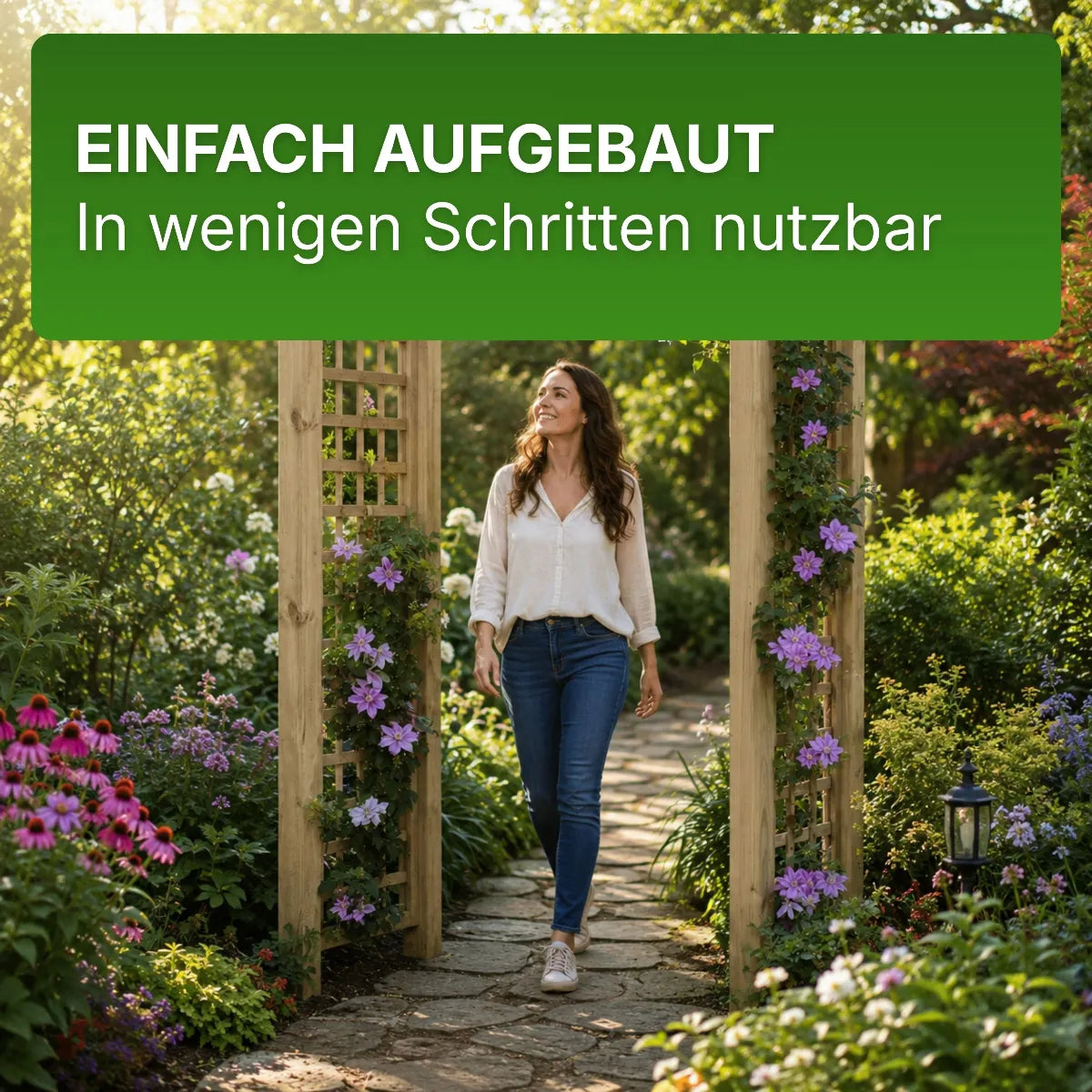 Torbogen Pergola 160x62x220 cm mit Rankgitter
