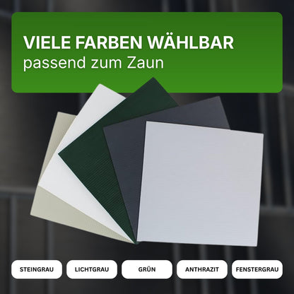 Sichtschutzstreifen Hart-PVC Doppelstabmatte 2525 × 190 mm