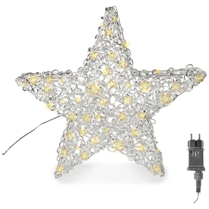 Stern 60 cm aus Aluminium – mit 300 warmweißen LEDs & Timer-Funktion