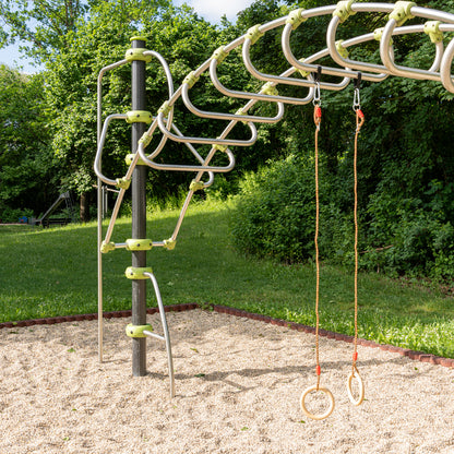 Turnringe Holz mit Seil für Schaukel und Spielturm