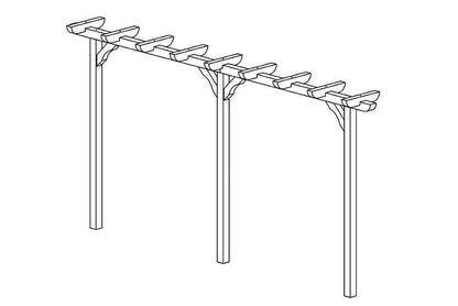 Pergola aus Holz 450 cm lang