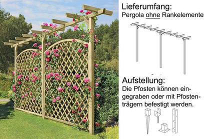 Pergola aus Holz 450 cm lang